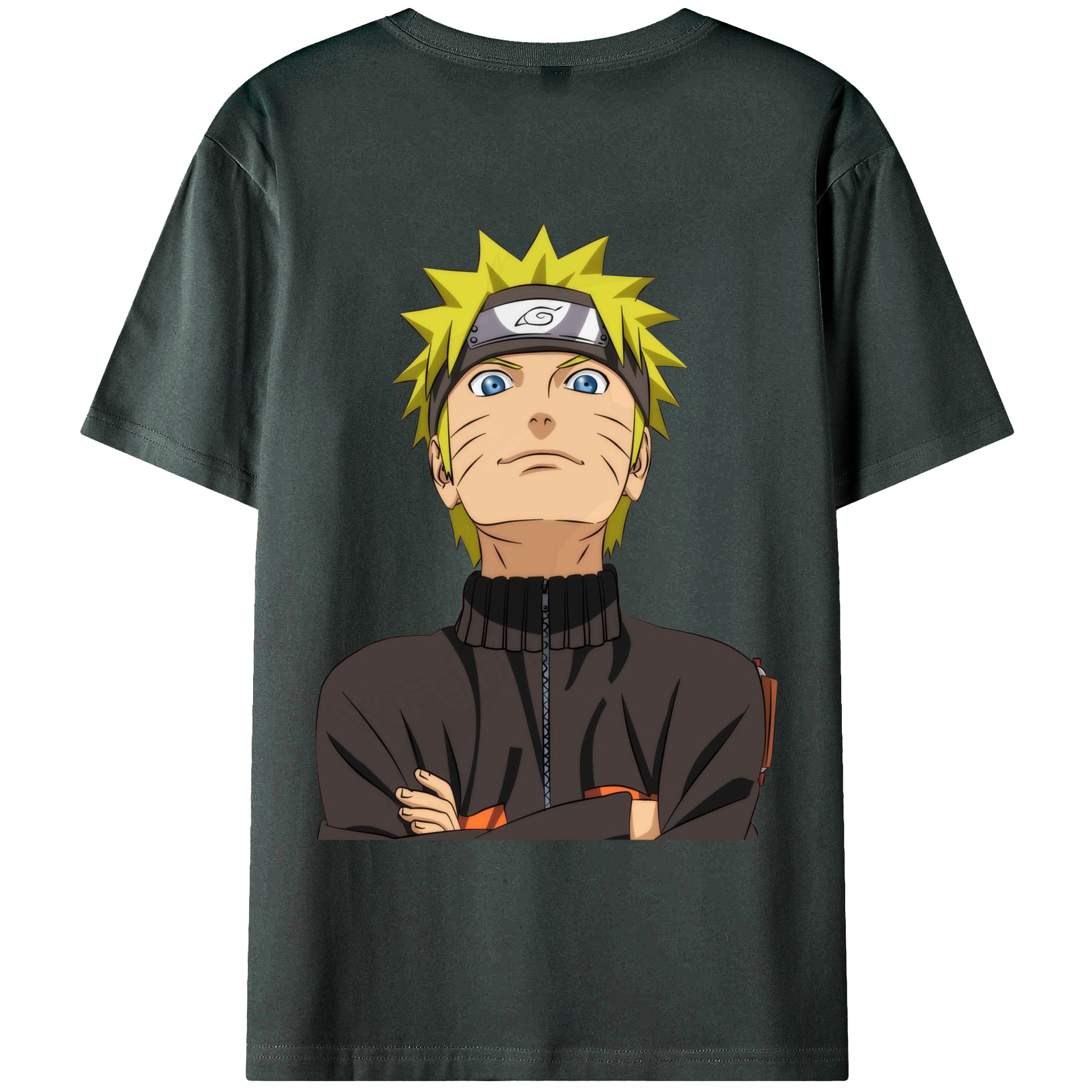 （画像用） NARUTO -ナルト- うずまき ナルト Uzumaki Naruto 綿100％ メンズ半袖Tシャツ（バックプリント） 通気性